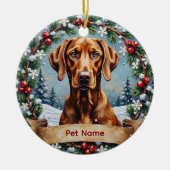 Personalized Weimaraner Christmas Keramisch Ornament (Voorkant)