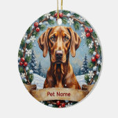 Personalized Weimaraner Christmas Keramisch Ornament (Links)