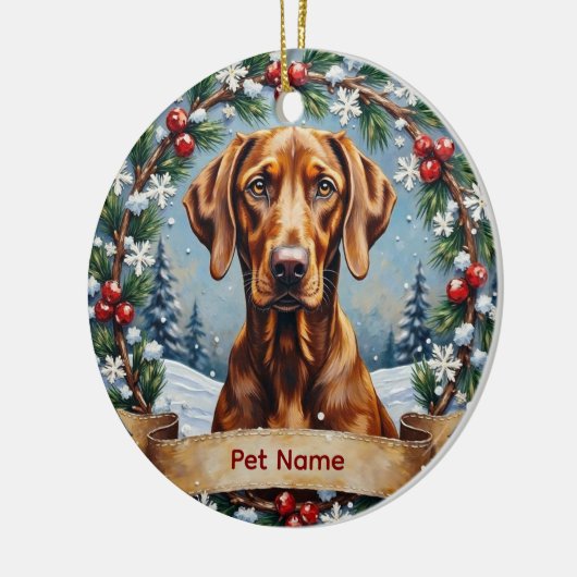 Personalized Weimaraner Christmas Keramisch Ornament (Links)