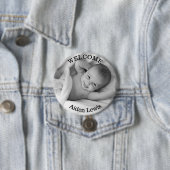 Personalized Welcome New Baby Photo Button (In situ)