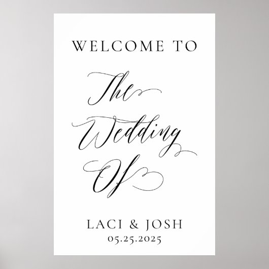 Personalized Welcome to Our Wedding Sign | Custom Poster (Voorkant)