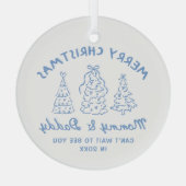 Personalized Whimsical Baby Announcement Ornament (Achterkant)