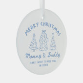 Personalized Whimsical Baby Announcement Ornament (Voorkant Rechts)