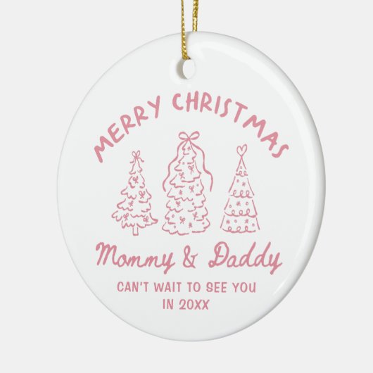 Personalized Whimsical Baby Announcement Ornament (Links)