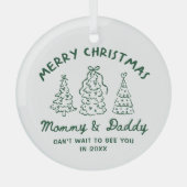Personalized Whimsical Baby Announcement Ornament (Voorkant)