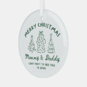 Personalized Whimsical Baby Announcement Ornament (Voorkant links)