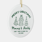 Personalized Whimsical Baby Announcement Ornament (Rechts)