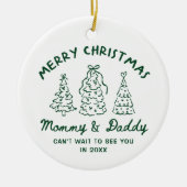 Personalized Whimsical Baby Announcement Ornament (Voorkant)