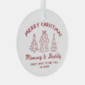 Personalized Whimsical Baby Announcement Ornament (Voorkant Rechts)