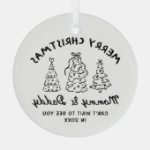 Personalized Whimsical Baby Announcement Ornament (Achterkant)
