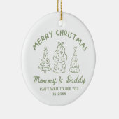 Personalized Whimsical Baby Announcement Ornament (Rechts)