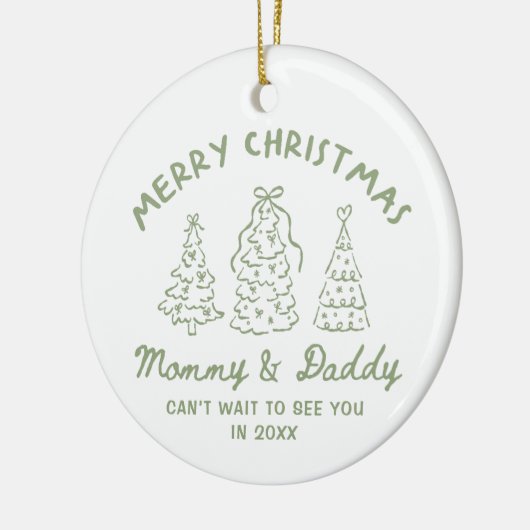 Personalized Whimsical Baby Announcement Ornament (Links)