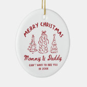 Personalized Whimsical Baby Announcement Ornament (Rechts)