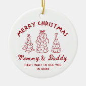 Personalized Whimsical Baby Announcement Ornament (Voorkant)