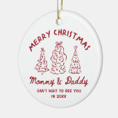 Personalized Whimsical Baby Announcement Ornament (Links)