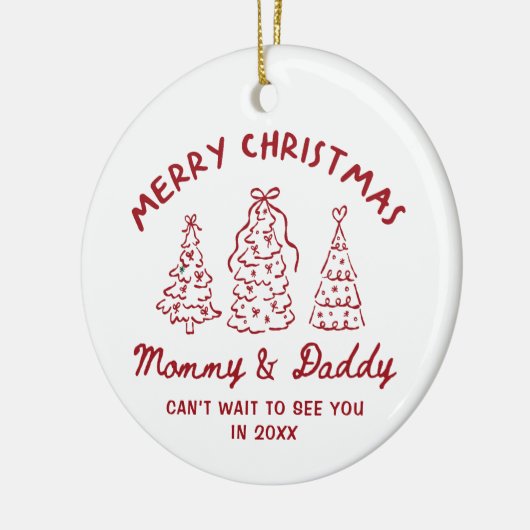 Personalized Whimsical Baby Announcement Ornament (Links)