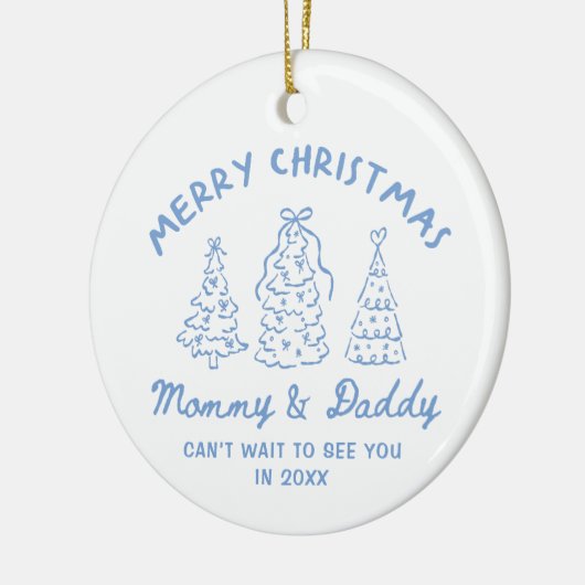 Personalized Whimsical Baby Announcement Ornament (Links)