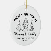 Personalized Whimsical Baby Announcement Ornament (Rechts)