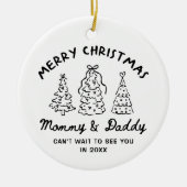 Personalized Whimsical Baby Announcement Ornament (Voorkant)