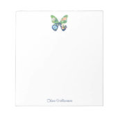 Personalized Whimsical Butterfly Floral Writing Notitieblok (Voorkant)