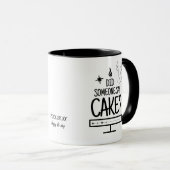 Personalized Whimsical Cake Lover Typography White Mok (Voorkant rechts)