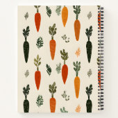 Personalized Whimsical Carrot Patch Rustic Notitieboek (Achterkant)