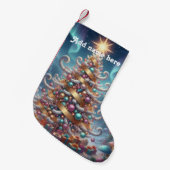 Personalized Whimsical Christmas Tree -  Kleine Kerstsok (Voorkant (Hangend))