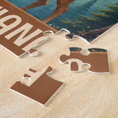 Personalized Whimsical Deer in Forest Legpuzzel (Zijkant)