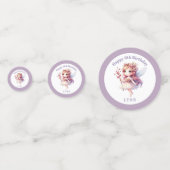 Personalized Whimsical Floral Fairy Confetti (Voorkanten)