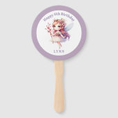 Personalized Whimsical Floral Fairy  Handwaaier (Achterkant)