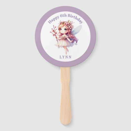 Personalized Whimsical Floral Fairy Handwaaier (Voorkant)
