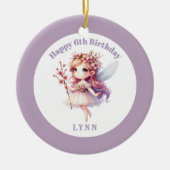 Personalized Whimsical Floral Fairy  Keramisch Ornament (Voorkant)