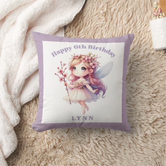 Personalized Whimsical Floral Fairy  Kussen (Deken)