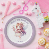 Personalized Whimsical Floral Fairy  Papieren Bordje (Feest)