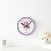 Personalized Whimsical Floral Fairy  Ronde Klok (Huis)