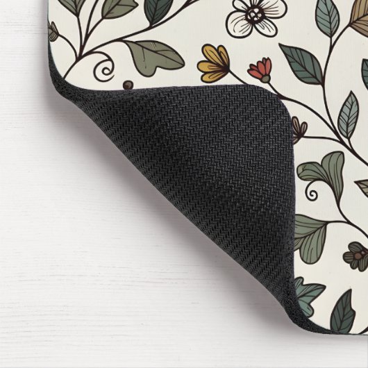 Personalized Whimsical Flower Vine Muismat (Hoek)