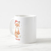 Personalized Whimsical Fox Christmas Mug Koffiemok (Voorkant links)