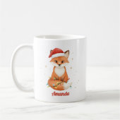 Personalized Whimsical Fox Christmas Mug Koffiemok (Links)