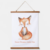 Personalized Whimsical Fox, Nursery Wall Art Hangend Wandkleed (Voorkant)