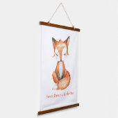 Personalized Whimsical Fox, Nursery Wall Art Hangend Wandkleed (Gebogen)