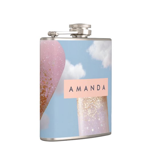 Personalized Whimsical Glitter Popsicle Pattern Heupfles (Rechts)