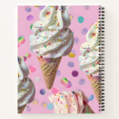 Personalized Whimsical Pastel Ice Cream Dream Notitieboek (Achterkant)