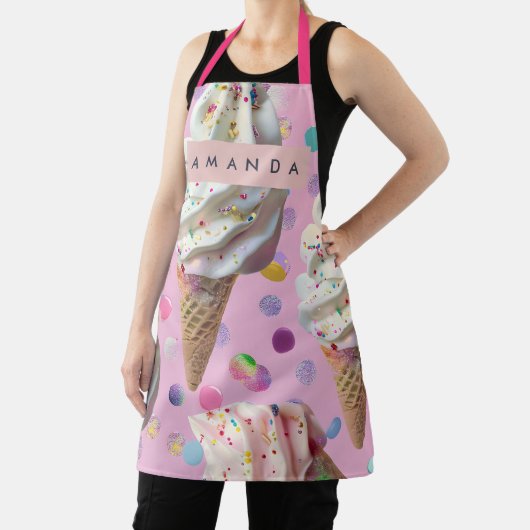 Personalized  Whimsical Pastel Ice Cream Dream  Schort (Insitu)