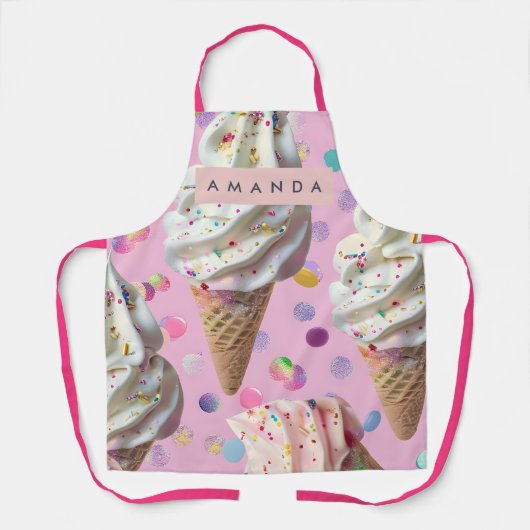 Personalized Whimsical Pastel Ice Cream Dream Schort (Voorkant)