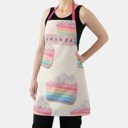 Personalized Whimsical Rainbow Cake Pattern Schort (Insitu)
