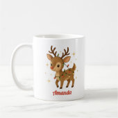 Personalized Whimsical Reindeer Christmas Mug Koffiemok (Links)
