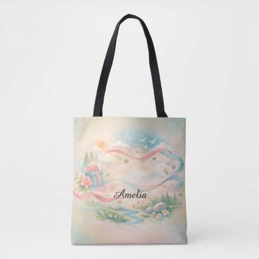 Personalized Whimsical Tote Bag (Voorkant)