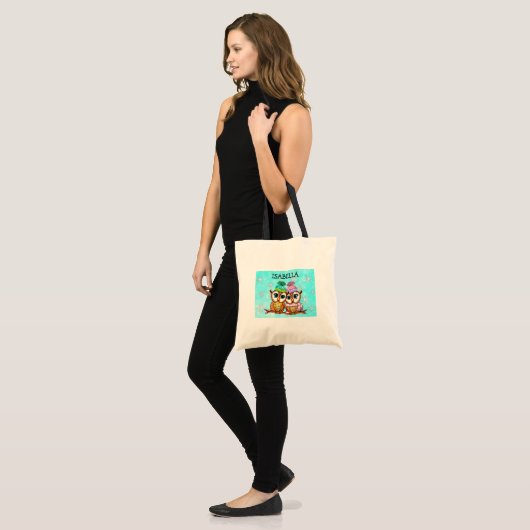 Personalized Whimsical Waterverf Ownership Tote Bag (Voorkant (model))