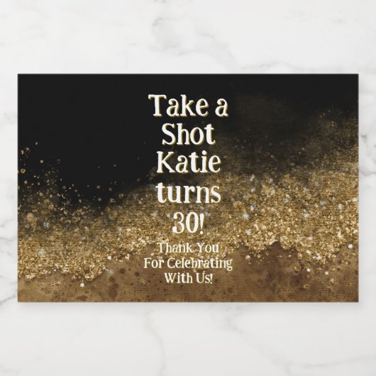 Personalized Whiskey Bottle Label – Birthday Party Likeurfles Etiket (Enkel label)