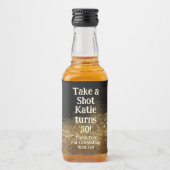 Personalized Whiskey Bottle Label – Birthday Party Likeurfles Etiket (Voorkant)